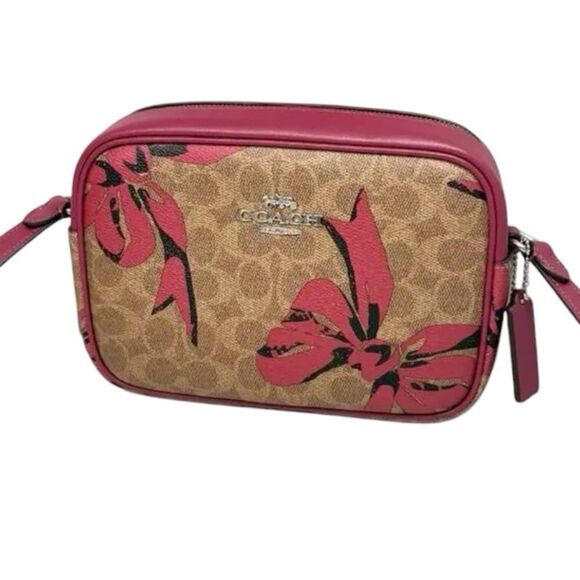 Coach JAMIE CAMERA BAG IN SIGNATURE CANVAS WITH BOW PRINT - Picture 4 of 4